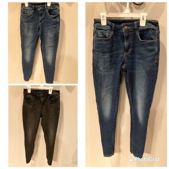 Womens Apt 9 Size 4 Skinny Jeans Lot of 3 - Picture 1 of 10